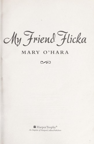Book cover photo for My Friend Flicka