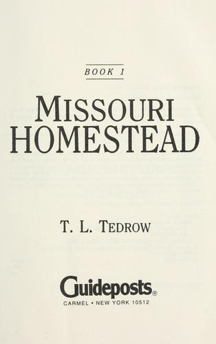 Book cover photo for Missouri Homestead (The Days of Laura Ingalls Wilder, Book 1)
