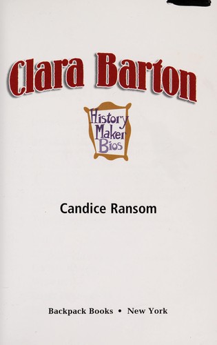 Book cover photo for Clara Barton