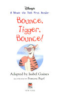 Book cover photo for Winnie the Pooh First Reader: Bounce Tiger Bounce (Paperbk)