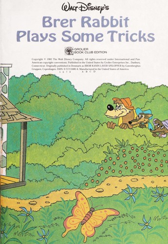 Book cover photo for Walt Disney's Brer Rabbit Plays Some Tricks