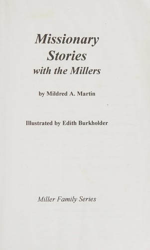 Book cover photo for Missionary Stories with the Millers (Miller Family)
