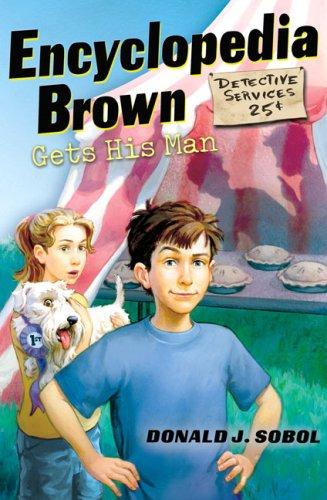 Book cover photo for Encyclopedia Brown Gets His Man