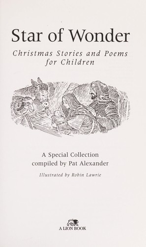 Book cover photo for Star of Wonder: Stories and Poems for Christmas