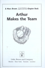 Book cover photo for Arthur Makes The Team