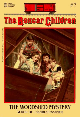 Book cover photo for The Woodshed Mystery (The Boxcar Children, #7)