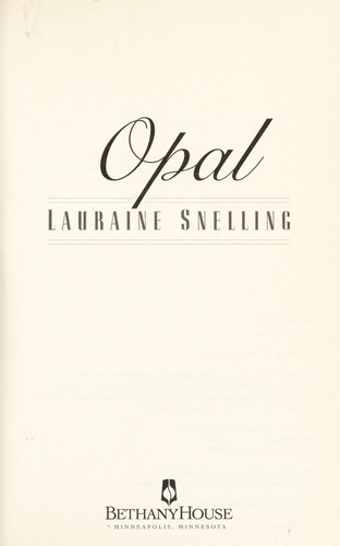 Book cover photo for Opal (Dakotah Treasures #3)