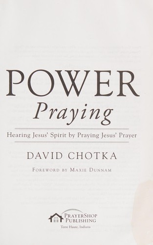 Book cover photo for Power Praying: Hearing Jesus' Spirit by Praying Jesus' Prayer
